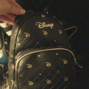 Disney loungefly black and gold lettering
